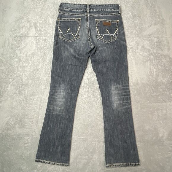 VTG Wranglers Woman’s Low Rise Bootcut Jean Size 30 Y2K Western Coastal Cowgirl - Picture 7 of 11